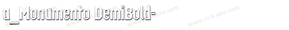 a_Monumento DemiBold字体转换